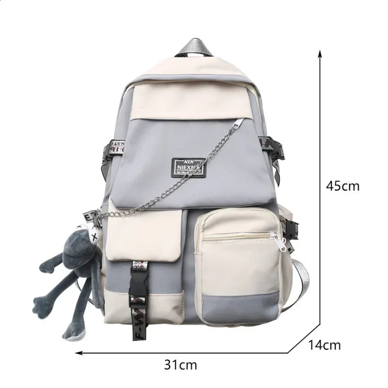 2024 Fashion Schoolbag Female Student Backpack Large Capacity Boy Computer Bag Femal School Travel 240829
