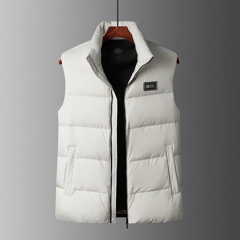 YEAE White Duck Down Jacket Mens Coat Winter Thick Rack Collar Warm Cold Tank Top 240828