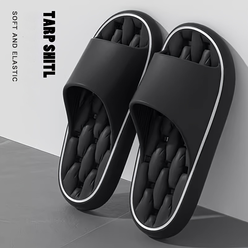 EVA Solid Color Pillow Slides, Lightweight Flat Soft Sole Home Shower Slides, Quick Drying Beach Slides
