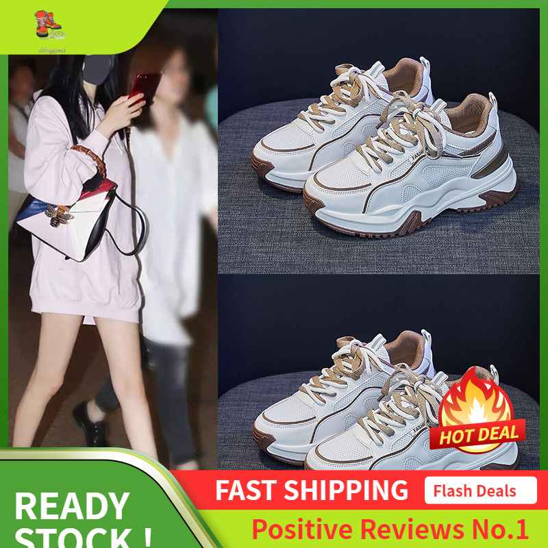 Ddmysports Korean Version Of Dad For Women Spring New Breathable Student Casual Ins Trendy Thick Soled Height Increasing Sports Shoes A OUTDOOR