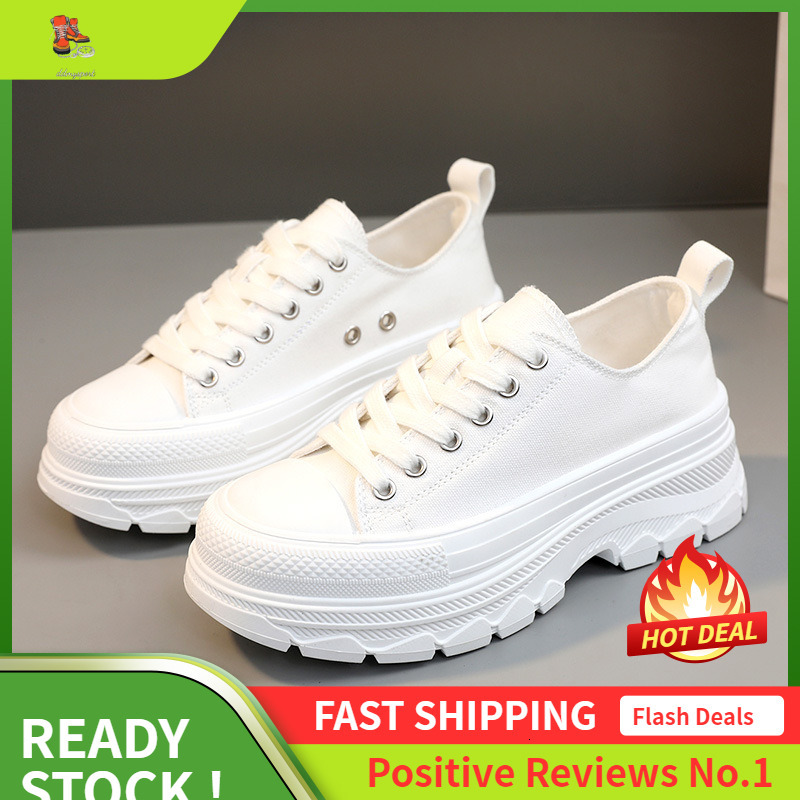 Ddmysports BR New Canvas Casual Women S Autumn Breathable Solid Color Increase Thick Sole Board Shoes Versatile And Durable OUTDOOR