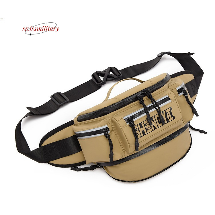 Swissmilitary Trendy waist night riding chest motorcycle equipment storage, crossbody knight bag, men's and women's sports waterproof backpa