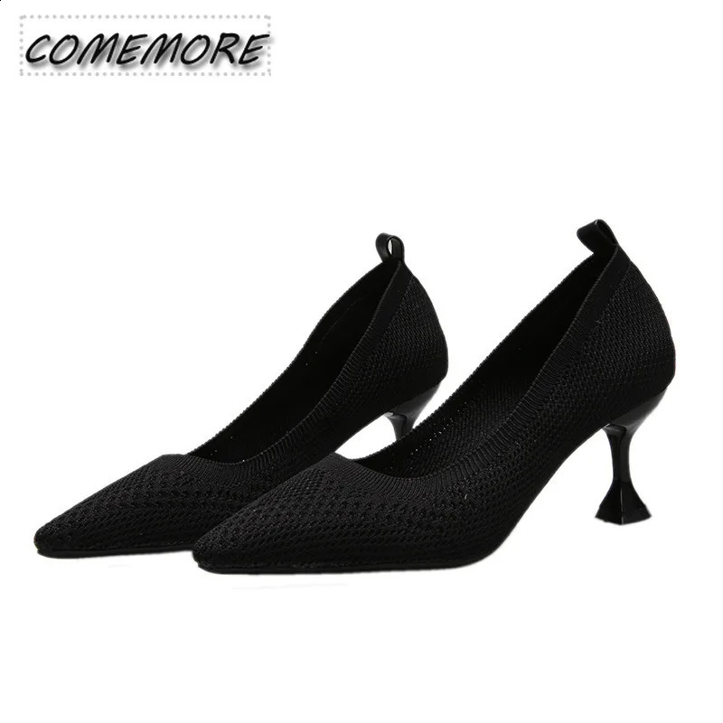 2024 Womens Pump Summer Shoes Elegant High Heels Sexy Classic Pointed Toe Slip into Wedding Party Fashion Womens Shoes 240827