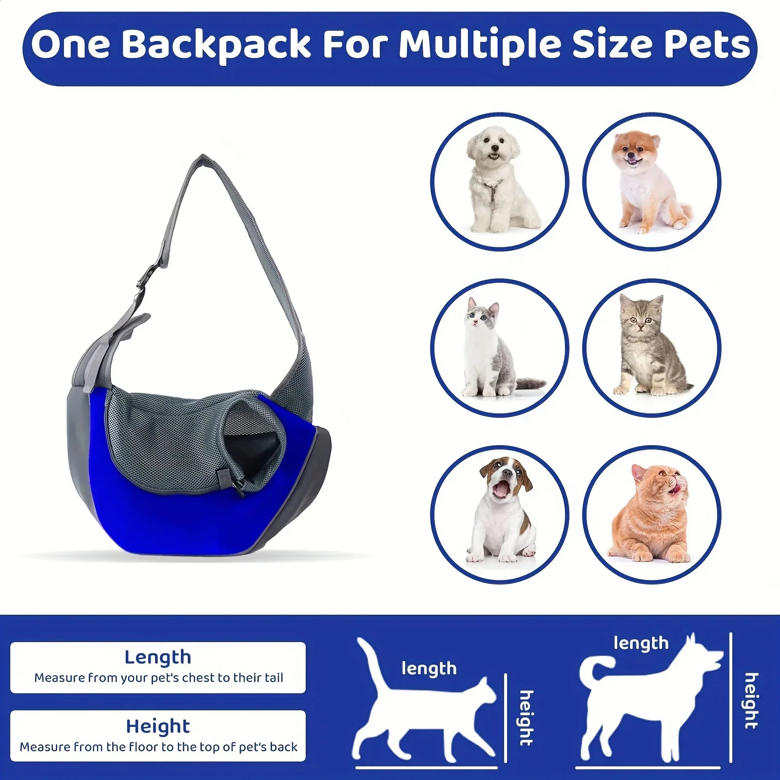 1Pc Dog out backpackDog Sling Breathable Mesh Travel Crossbody Bag For Puppy Cat Hiking Camping 250206