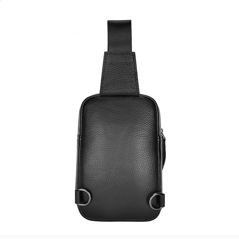 Mens Leather Small Crossbody Bag Shoulder Sling Bag Women Daypacks Chest Bag for Fishing Travel Hiking Backpacks Outdoor Sports 240829