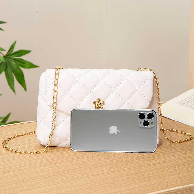 News News Mini Fashion Quilted Diamond Check Clamshell Chain Crossbody Bag For Women Crossbody Bag Purple