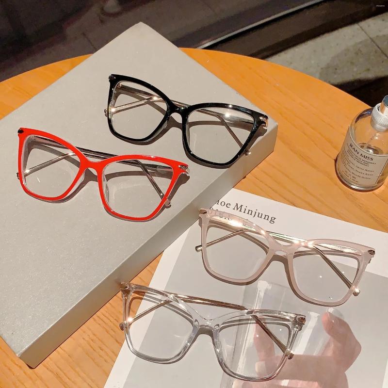 Cat Eye Stylish Blue Light Blocking Sunglasses - Oversized Trendy Non-Prescription Eyewear for Women 4 NonPrescription wear