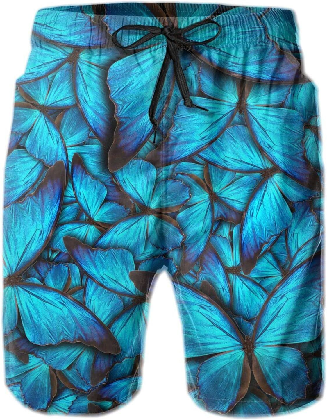 Mens shorts 3D printing pattern Luminescent Blue Mens Swim Trunks Quick Dry Swim Shorts Beach pants for men Print Beach Board Shorts Swimwear handsome