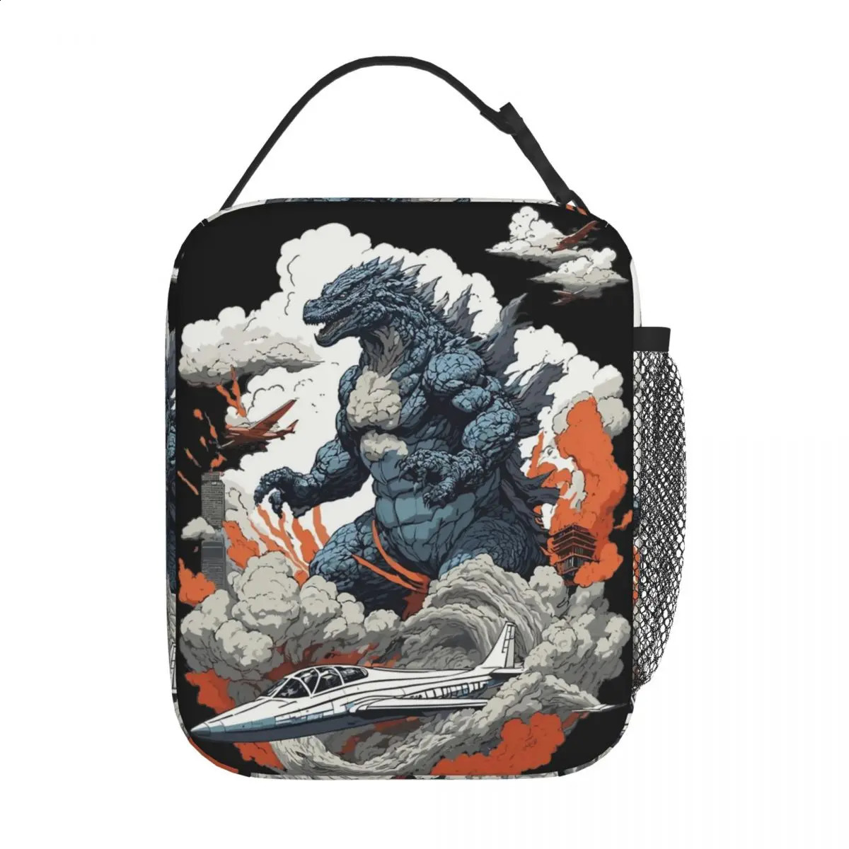 Godzillaed Minus One Monster Insulated Lunch Bags Portable Lunch Container Thermal Bag Tote Lunch Box Office Food Storage Bags 240828