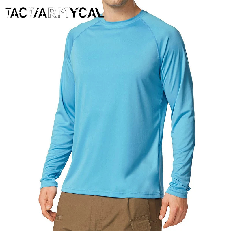 Mens Sun Protection shirts Summer UPF 50 Long Sleeve Quick Dry Men Shirts Breathable Hiking Fish Performance Tops UVProof 240823