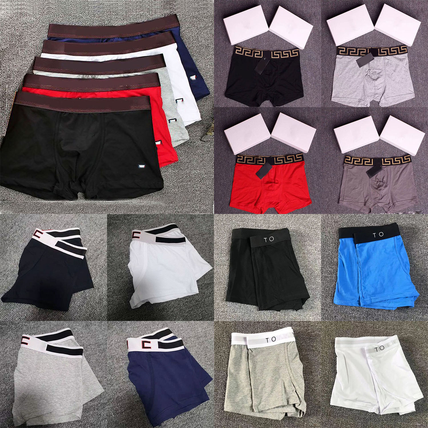 Designer Mens Cotton Boxers Underwear Letter Print Stretch Waist Breathable Mens Boxer 3 Pairs