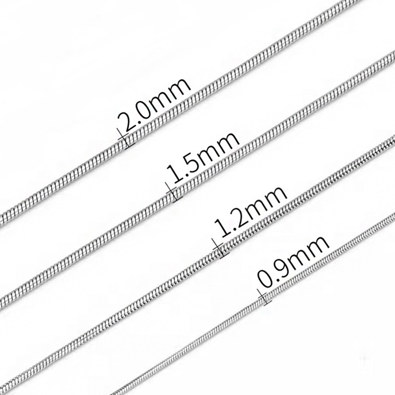 Top Quality Titanium Steel Snake Chain Necklace for Men Women Stainless Steel Necklace Chain for Accessory Nice Jewelry Gift Chains 45cm 50cm 60cm Ant
