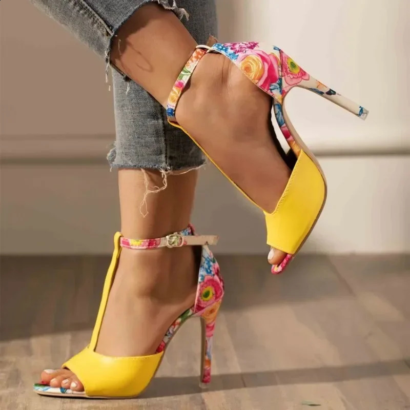 High Heels Open Toe Buckle Fashion Womens Single Sandals 240827