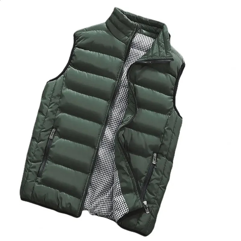 Oversized down jacket mens vest waterproof pad thick insulation winter waist work daily wear 240828