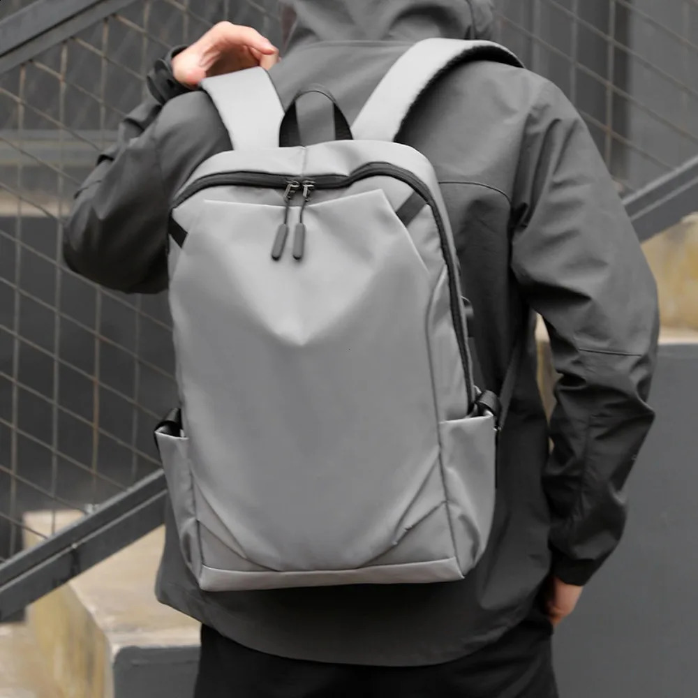 Men School Backpack Waterproof Nylon Backpacks USB Charging Laptop Backbags Large Capacity Rucksack for Books Outdoor Travel y240829