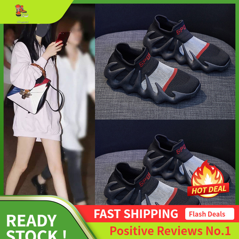 Ddmysports Ins Mesh Breathable Socks For Women Summer New Korean Version Flying Woven Xiaolongbao Running Casual Shoes OUTDOOR