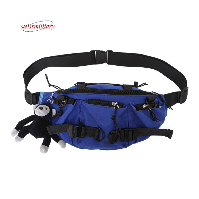 Swissmilitary Cross with trendy brand for men's versatile casual chest simple work clothes, ins waist bag, couple single shoulder cross body bag 