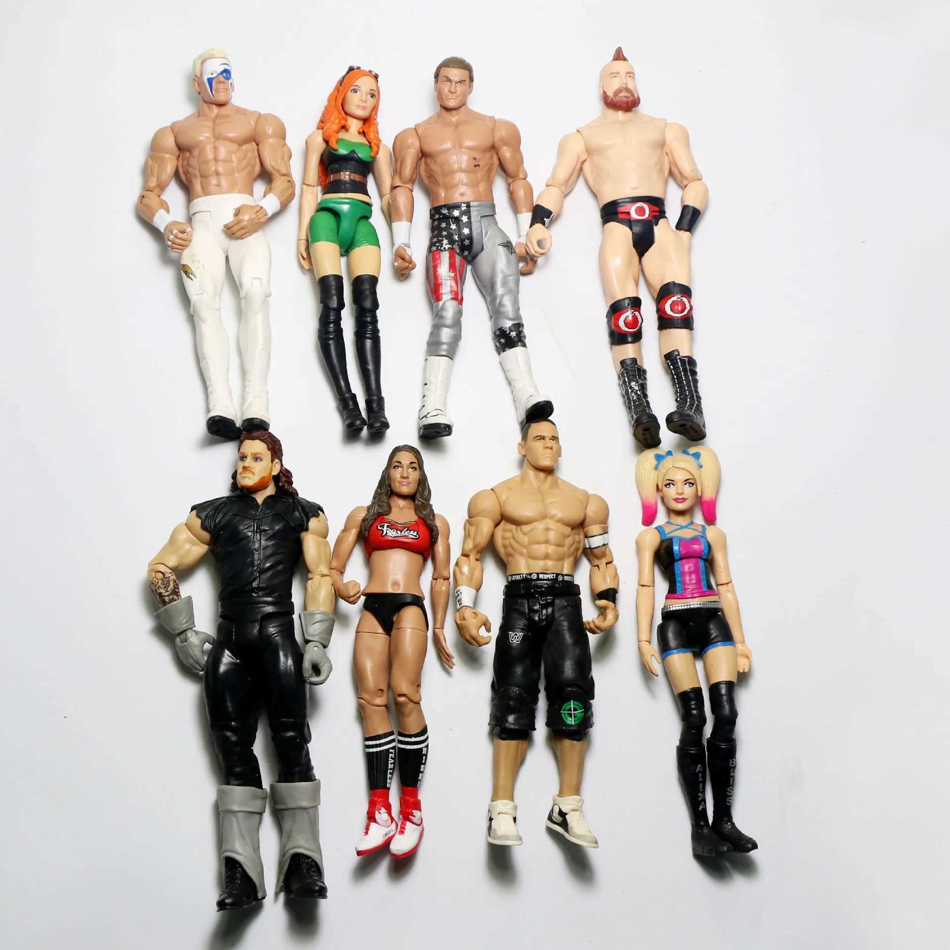 New Arrival 16-18 cm High Classic Toy Professional Wrestler Mens and Womens Action Character Toy Multi Style 5.0 W240828
