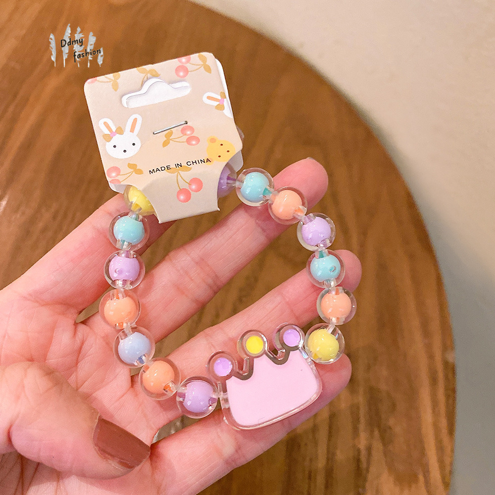 Cartoon Children's Princess Jelly Beaded Cute Girl Baby Student Bracelet Jewelry F08.30-1.5 6cb0a