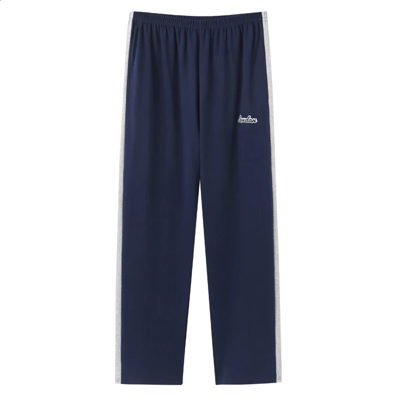 Mens pajamas summer cotton pants Japanese style simple elastic waist casual large size 5XL solid color mens pajamas 240828