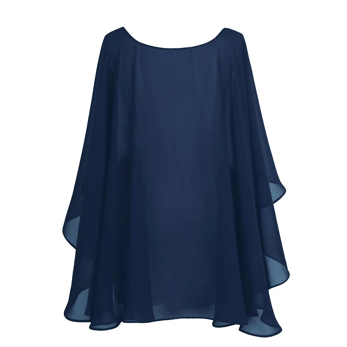 Women Soft Chiffon Solid Pullover Capes Shawl Hi-low Hem Thin Shrug Wedding Bridal Bridesmaid Evening Prom Party Dress Ponchos 240828