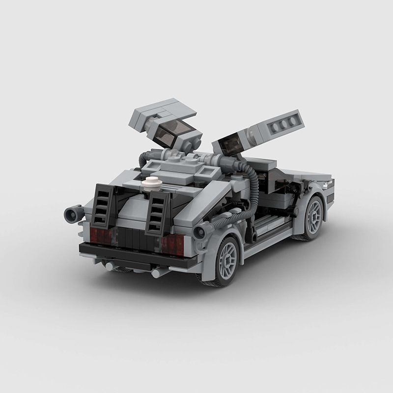 MOC Bricks Back To The Future Sports Car Racing Small Particle Blocks Children's toy Technology Series Future Time Gift