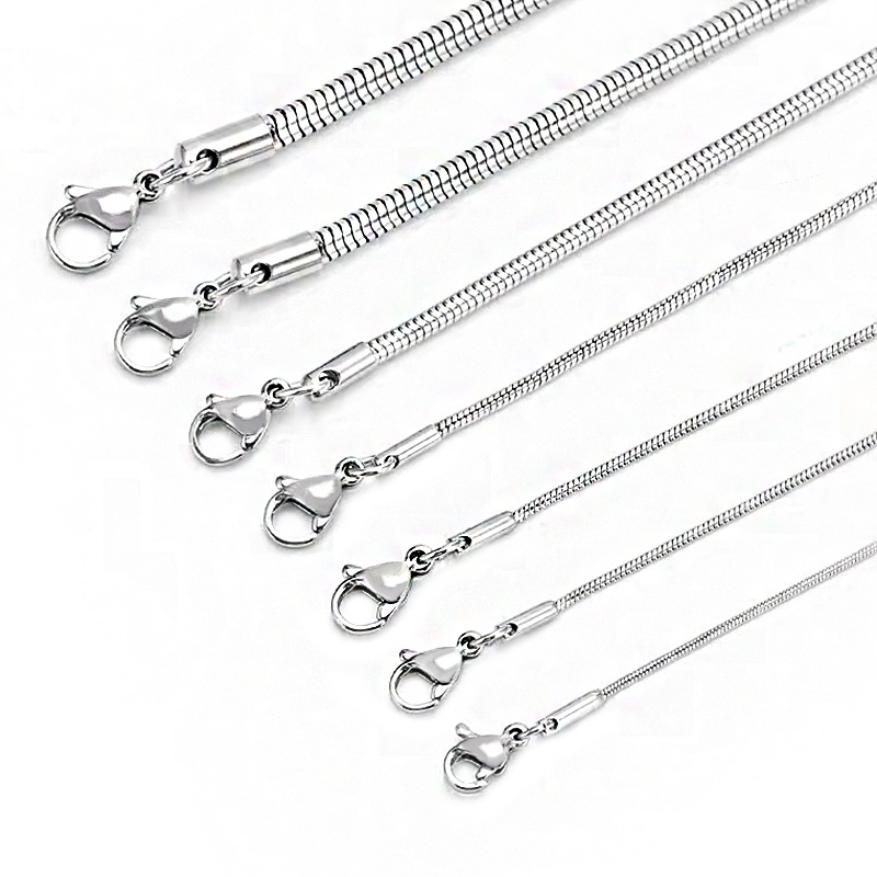 Top Quality Titanium Steel Snake Chain Necklace for Men Women Stainless Steel Necklace Chain for Accessory Nice Jewelry Gift Chains 45cm 50cm 60cm Ant