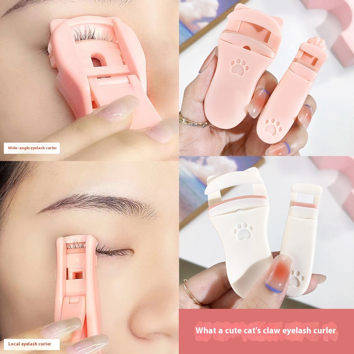 Jiaoposi Jonbos Premium Curled Cat Eye Lash Extension Kit - Easy Application, Wide Angle Design, Permanent Hold