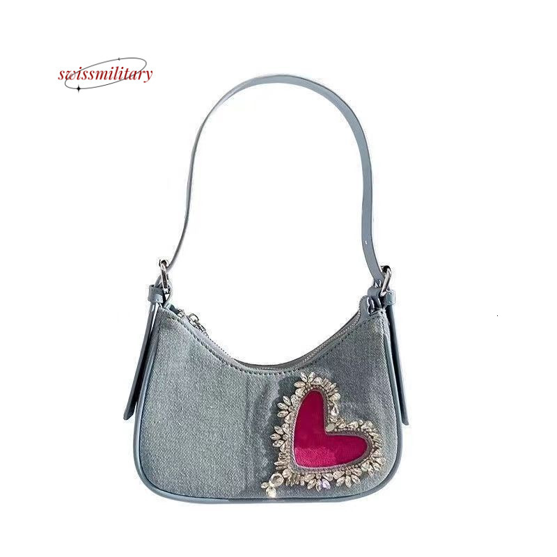 Swissmilitary Cowboy tassel love underarm for women in 2024, new French niche design, high-end feel rhinestone shoulder bag trend #20