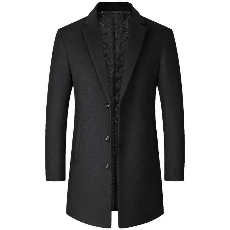 wool jacket slim fit mid length jacket smooth silhouette warm and comfortable to wear in autumn and winter 240829