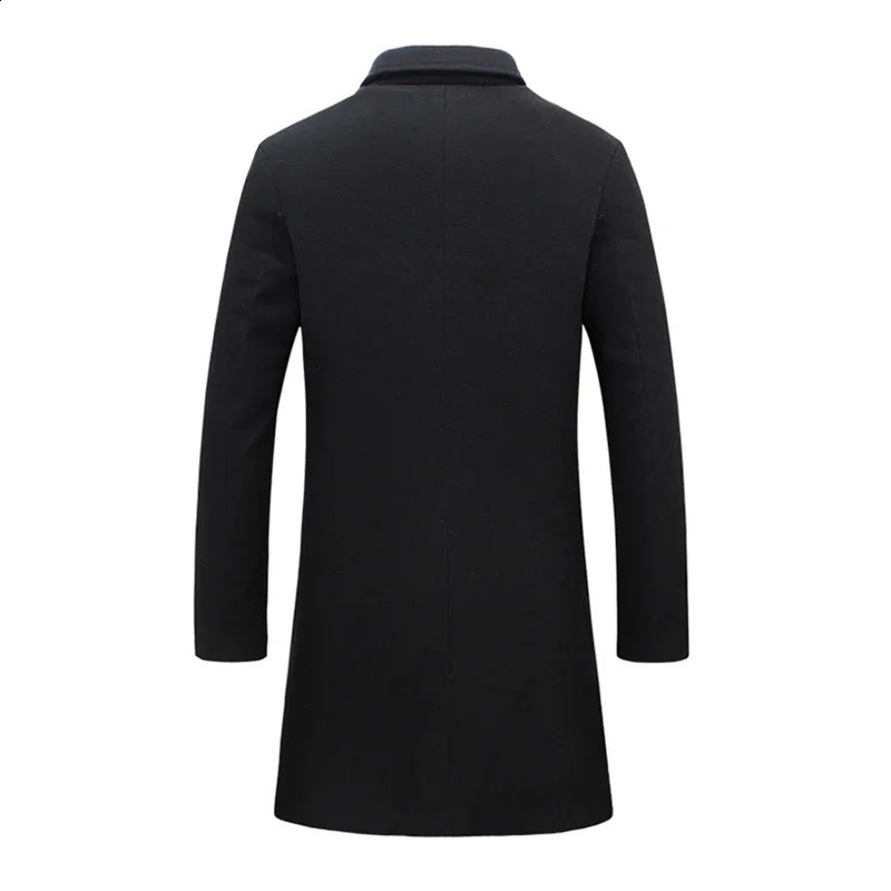 Customized mens fashion jacket mens slim fit set business jacket mens long winter windproof jacket black selling high-quality 240829
