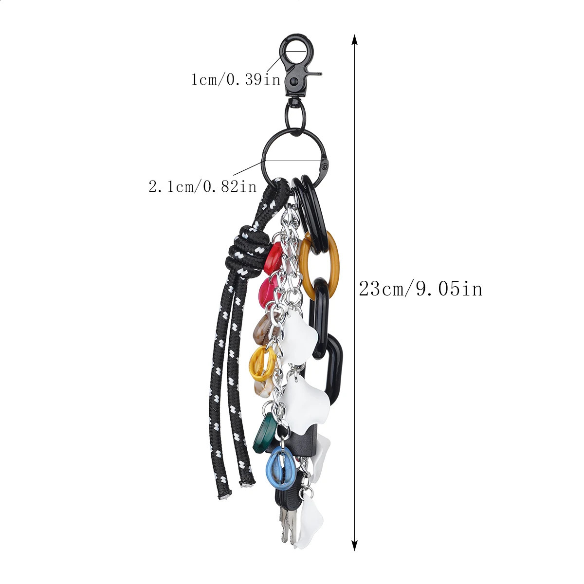 Fashion Keychain Lock Bag Pendant Multi-Functional Acrylic Bag Charms Keychains Colorful Phone Case Charms Bag Accessories 240828