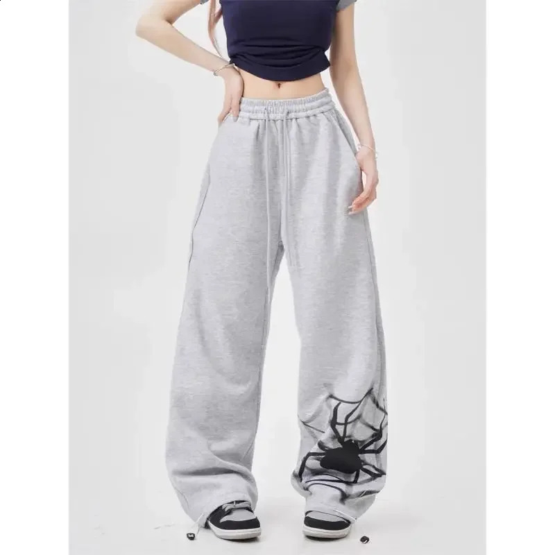 Deeptown Gothic Harajuku Y2k Womens Sportswear Baggy Vintage Pants Spider Japanese Fashion Trouser Streetwear Hip Hop Gyaru 240827
