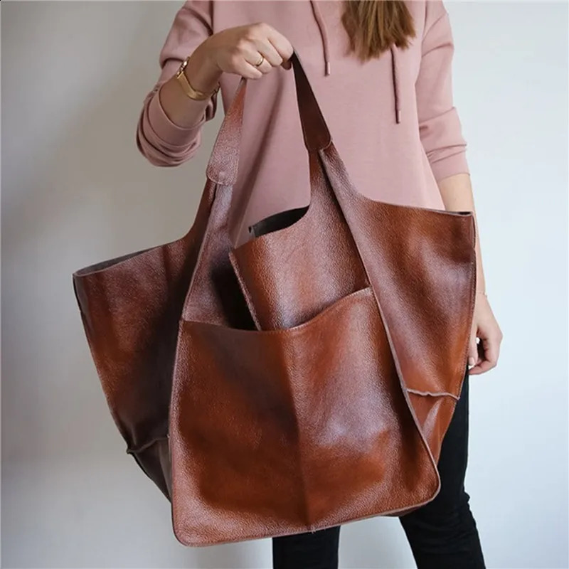Womens Large PU Leather Satchel Handbag Work Tote Shoulder Bags Purse Soft Crossbody Oversized Bag Female Bolsa Feminina Sac 240829