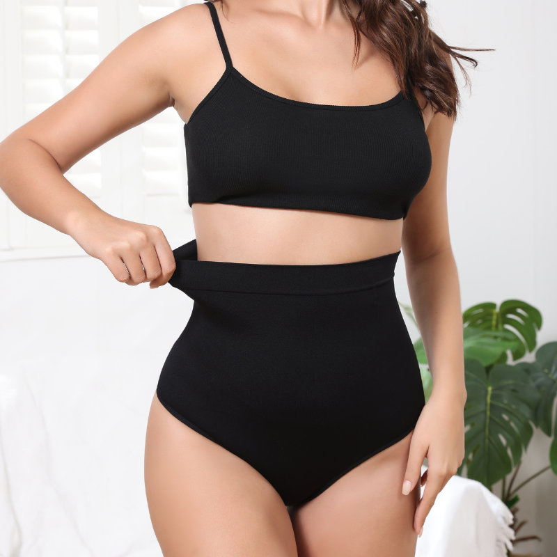 shapewear for women good quality Solid color seamless high waisted and high elasticity shaping sports shorts, abdominal compression, shaping effect-XY