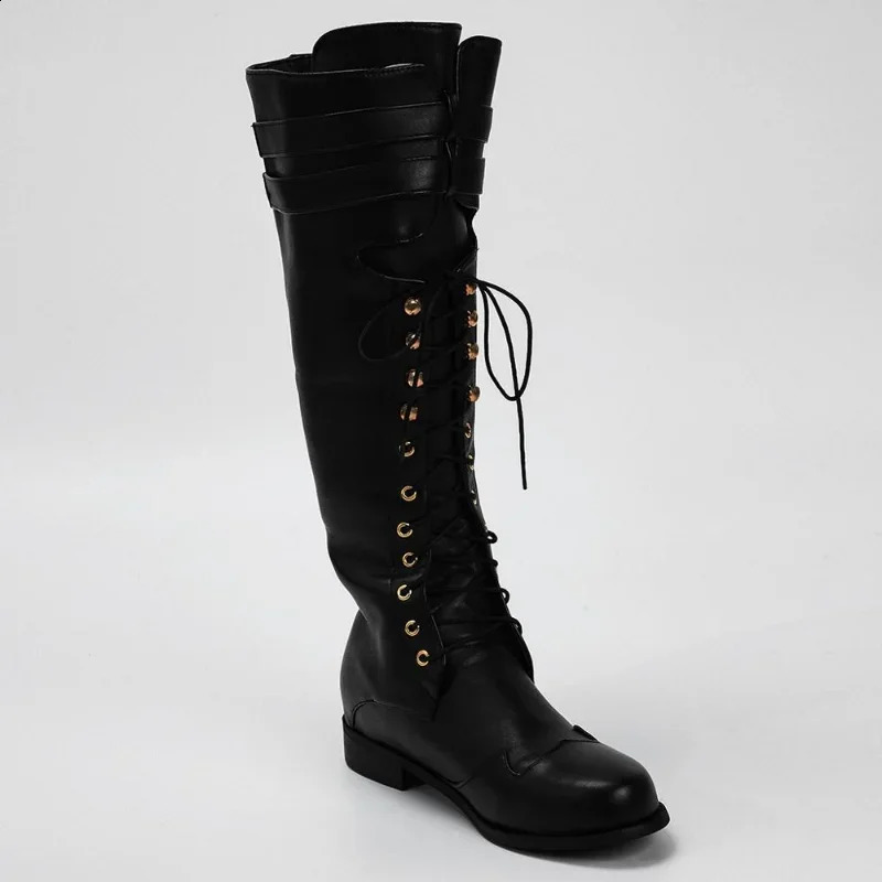 Cowboy Retro Classic Men Long Western Vintage Male Boots Knee High Shoes Botas atos Hombre 240828
