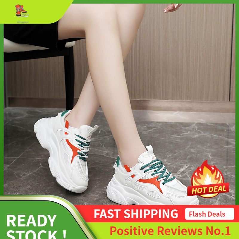 Ddmysports K New Minimalist Women S Autumn Korean Version Breathable And Height Increasing Thick Soled Dad Casual Shoes OUTDOOR