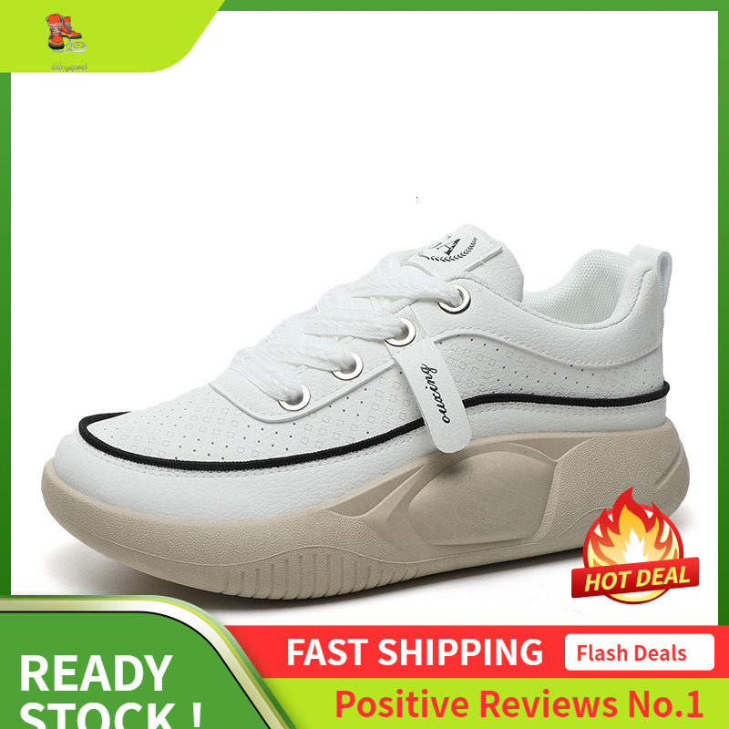 Ddmysports New White Women S Versatile Summer Breathable Height Increasing Thick Soled Fashionable Casual Shoes OUTDOOR