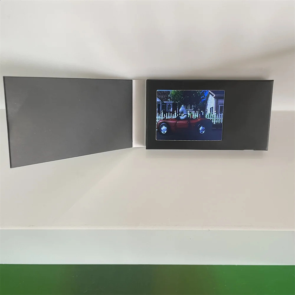 Upload 3 Minutes Video 2.4 Inch Blank Paper Digital LCD Wedding Invitation Book Greeting Card Digital Brochure With 128MB Memory 240829