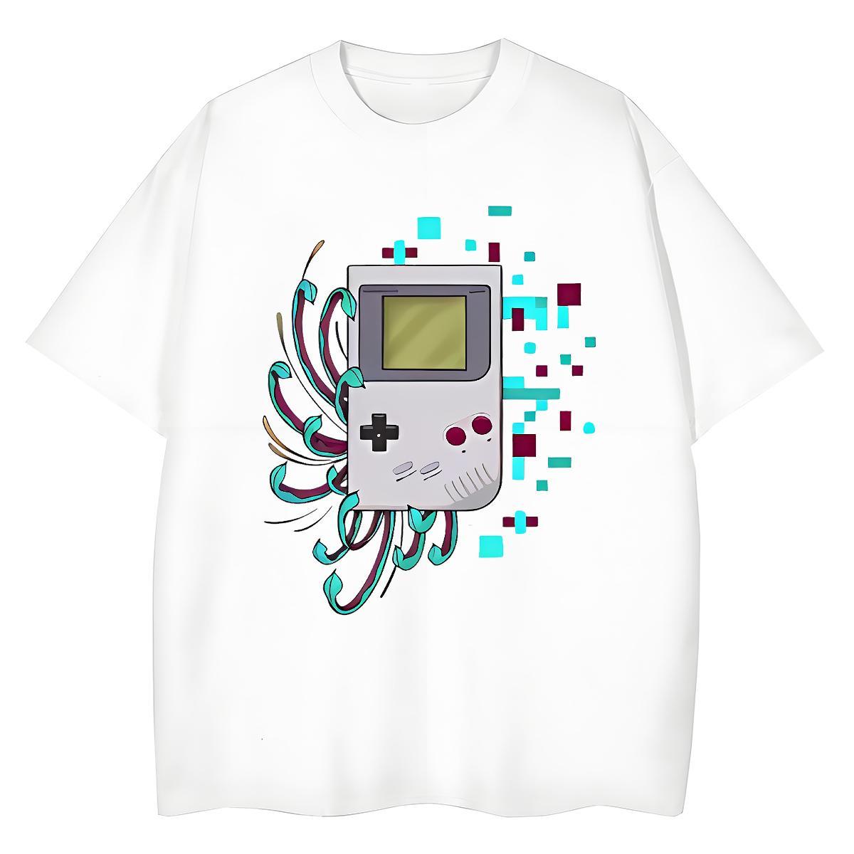 Unisex Womens Tshirts 230g 100% Cotton game Daily Outfit Women T Shirts Short sleeve Soft White Plus Size Wear