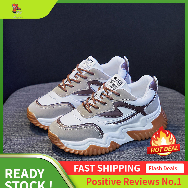 Ddmysports Spring New Sports Korean Edition Student Thick Sole Dad Women S Instagram Igh Rise Casual Shoes OUTDOOR