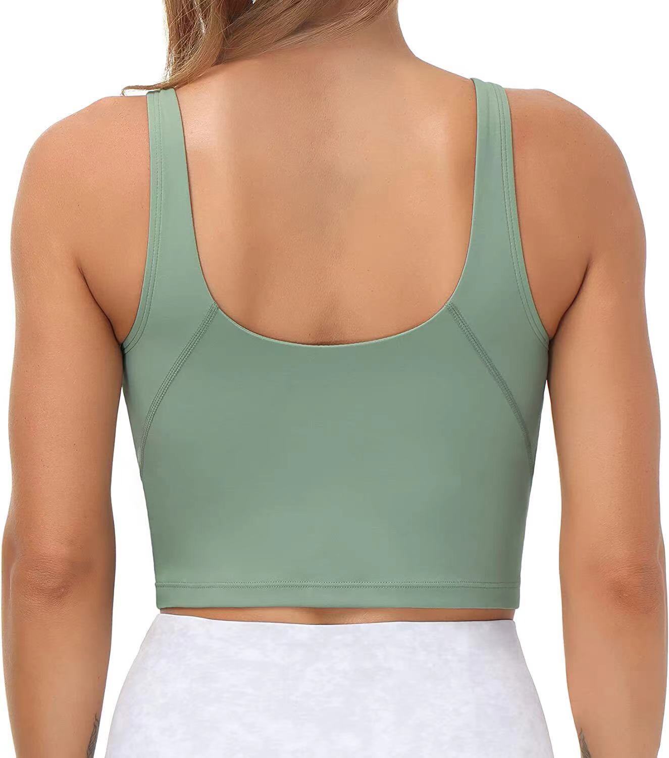 Cross border Amazon Sports Bra with No Steel Rim Wide Shoulder Pads Bare FeelRunningSlimmingYoga Bra