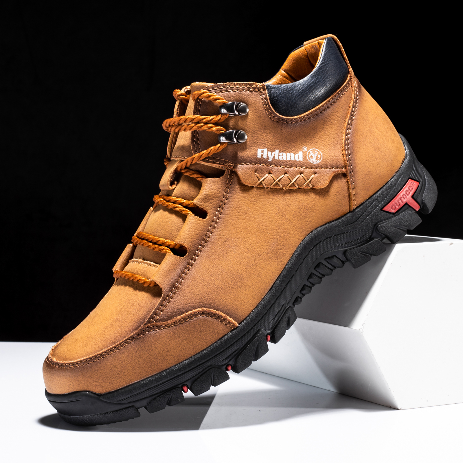 Ultra-Comfortable Boots for Men - Breathable, Non-Slip, and Water-Resistant Shoes with Classic Style for Walking, Hiking, and Mountaineering - Durable