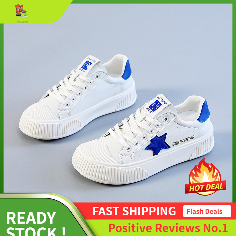 Ddmysports Little White Board New Spring And Autumn Low Top Casual Sports Student Eight Increasing Leather Face Women S Shoes OUTDOOR