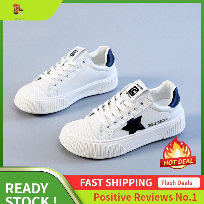 Ddmysports Little White Board New Spring And Autumn Low Top Casual Sports Student Eight Increasing Leather Face Women S Shoes OUTDOOR