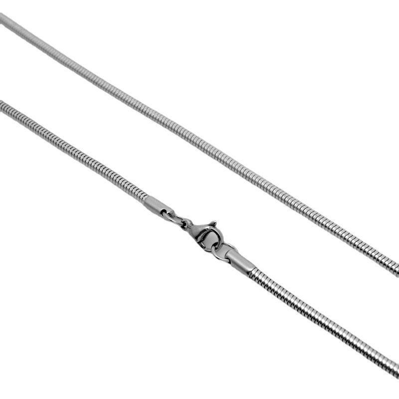1.2MM Stainless Steel Snake Chain Necklace for Women Men Designer Rope Chains Necklace Accessory Smooth Charm Necklaces Pendent Necklace DIY Jewelry M