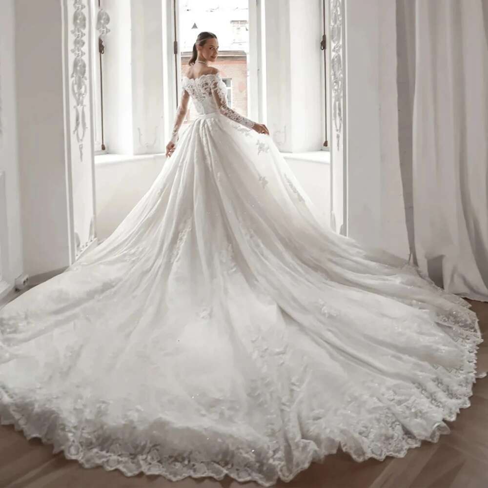 Elegant Mermaid Wedding Dresses Detachable Train Lace Appliqued Bridal Gowns Custom Made Princess Vestido De Noiva