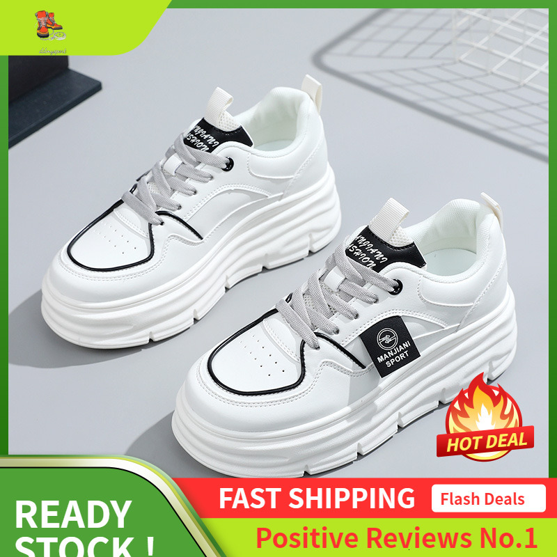 Ddmysports XQ A New Height Increasing Board Shoes For Women Spring Summer Thick Soled Korean Version Versatile Fashion Learning OUTDOOR