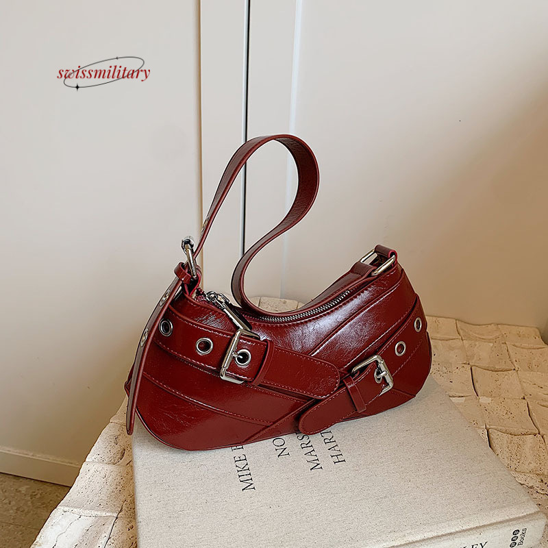Swissmilitary High end niche baguette for women 2024 autumn new fashion versatile shoulder bag, simple and fashionable armpit bag #33
