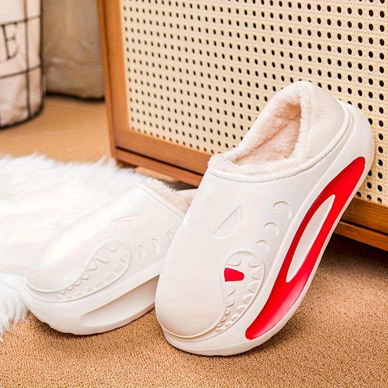 Men's Soft Plush Cozy House Slippers, Anti-skid Slip-on Shoes With Fuzzy Lining And Elastic Mouth For Indoor Outdoor Walking, Autumn And Winter